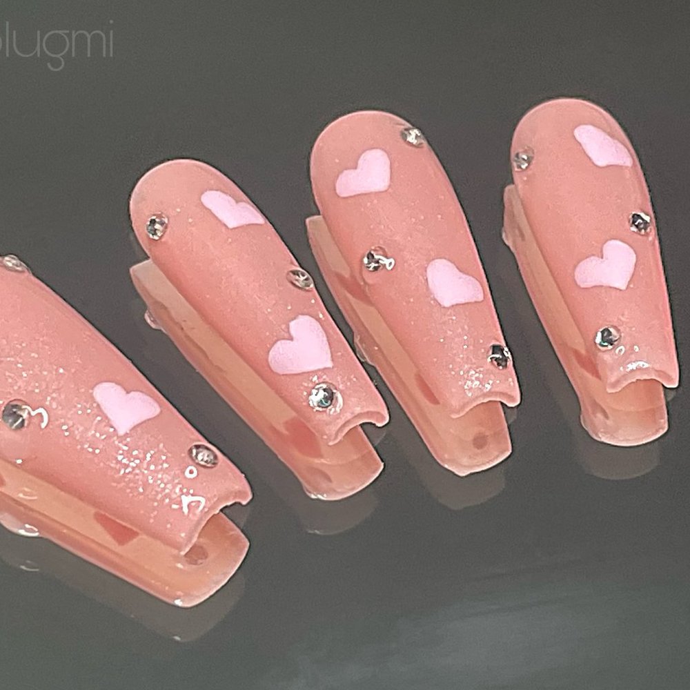 Mini Hearts Set |The Nail Plug MI Luxury Press On Nail Set | @thenailplugmi